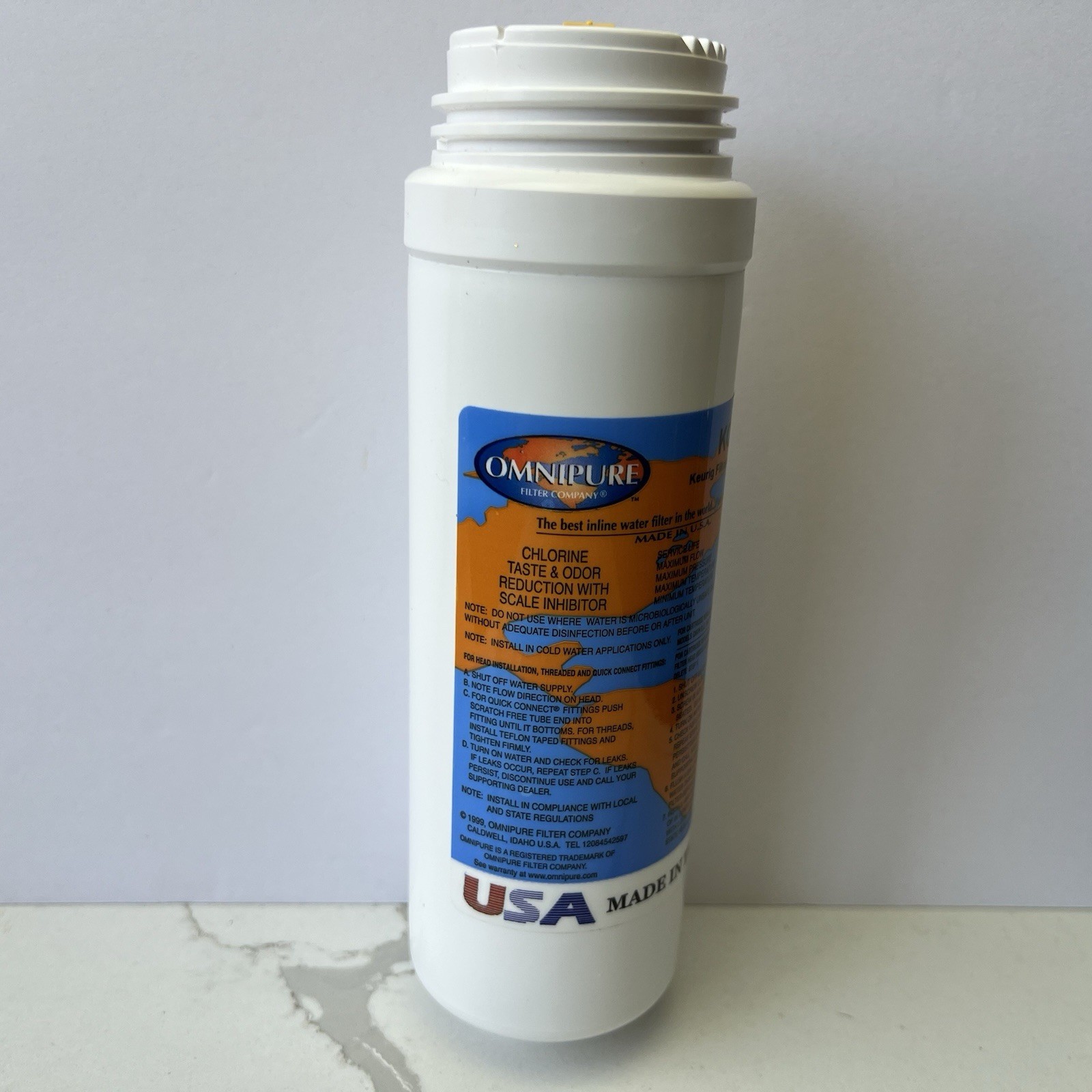 Omnipure KQ8 Inline Water Filter for Keurig Chlorine Taste Odor Reduction gallery