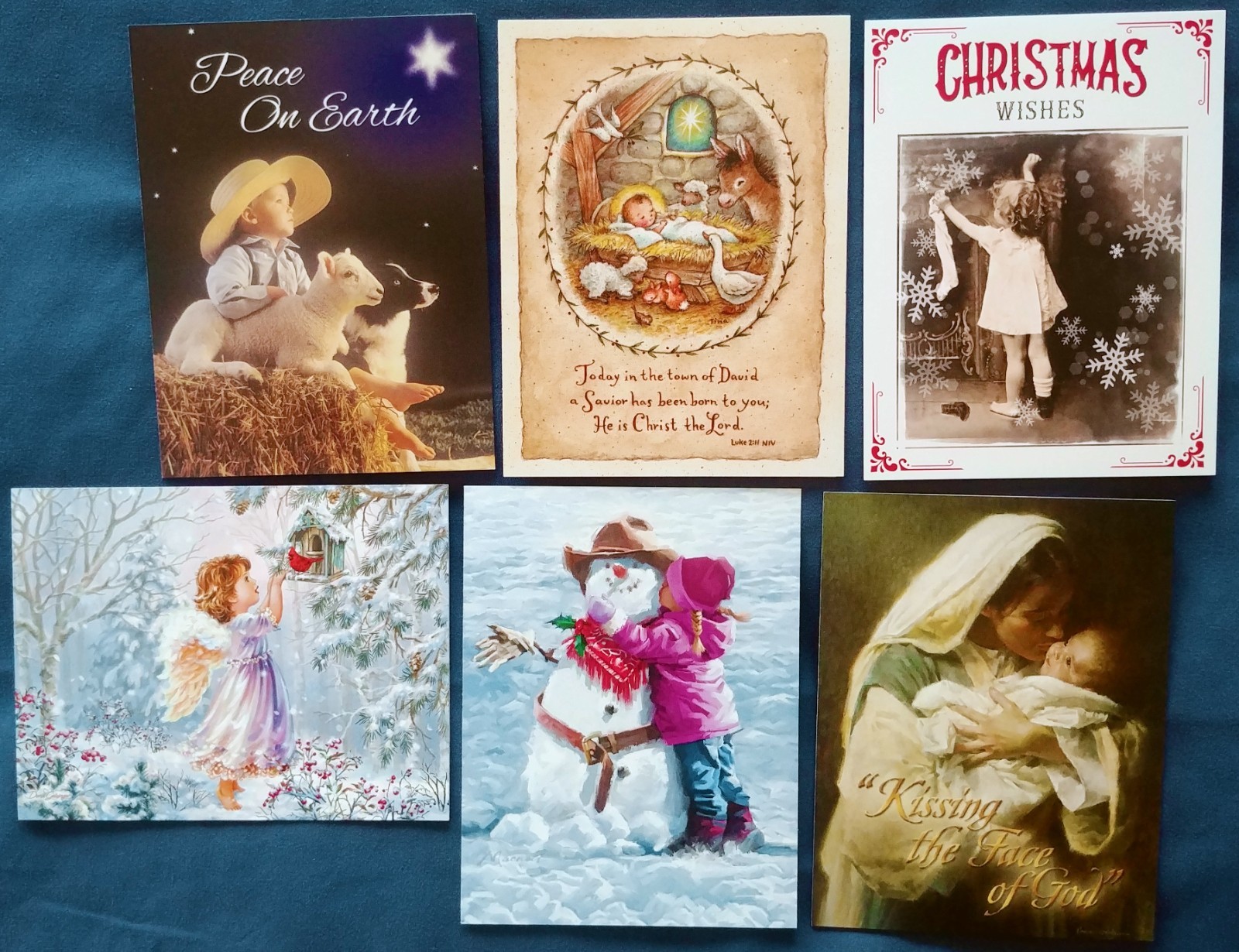 "Believe Like A Child", (6) Leanin' Tree X-Mas, NY Cards, New With (6) Envelopes gallery