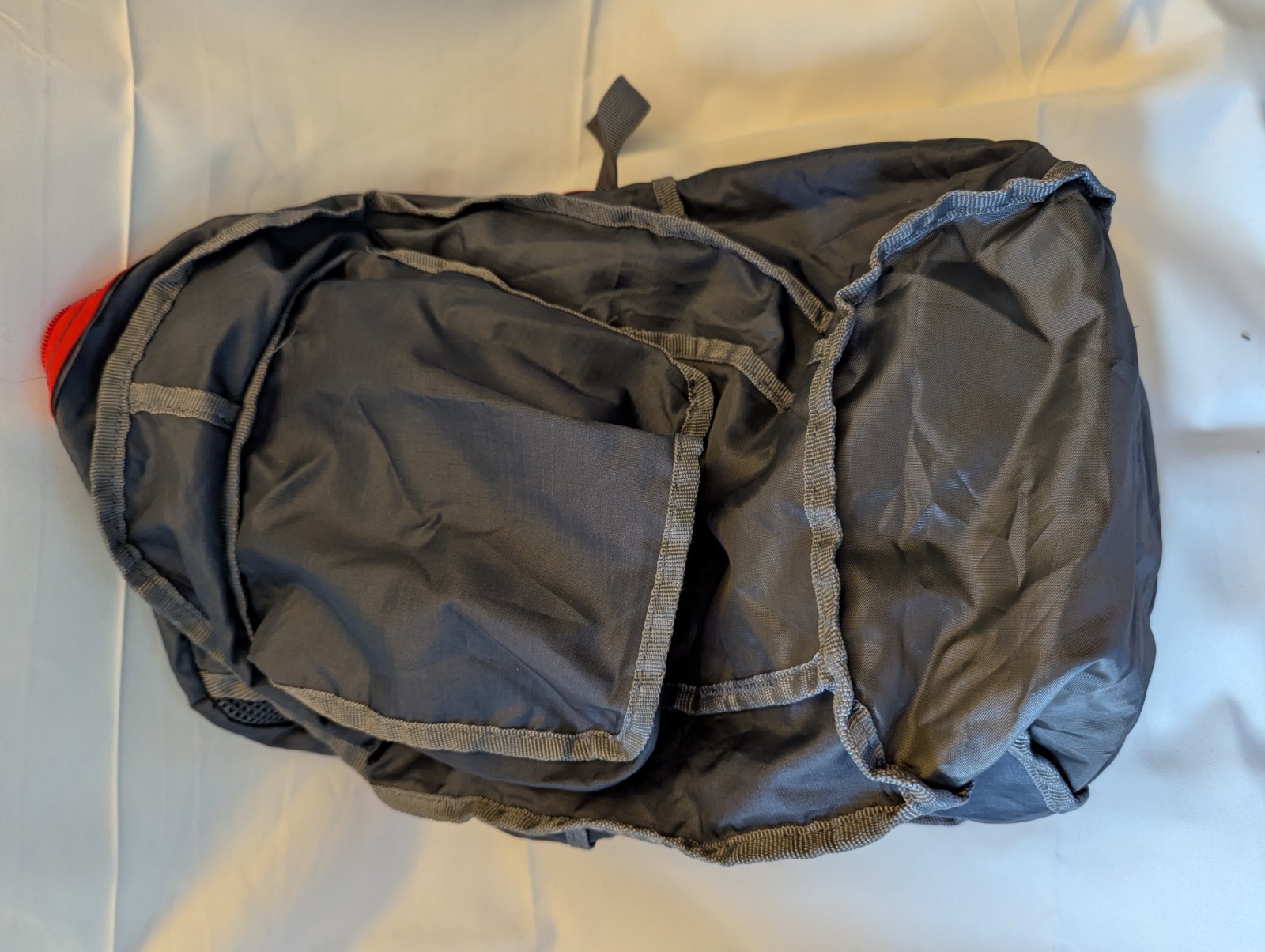 COSTCO Backpack Gray/Red Lightweight packable foldable 5