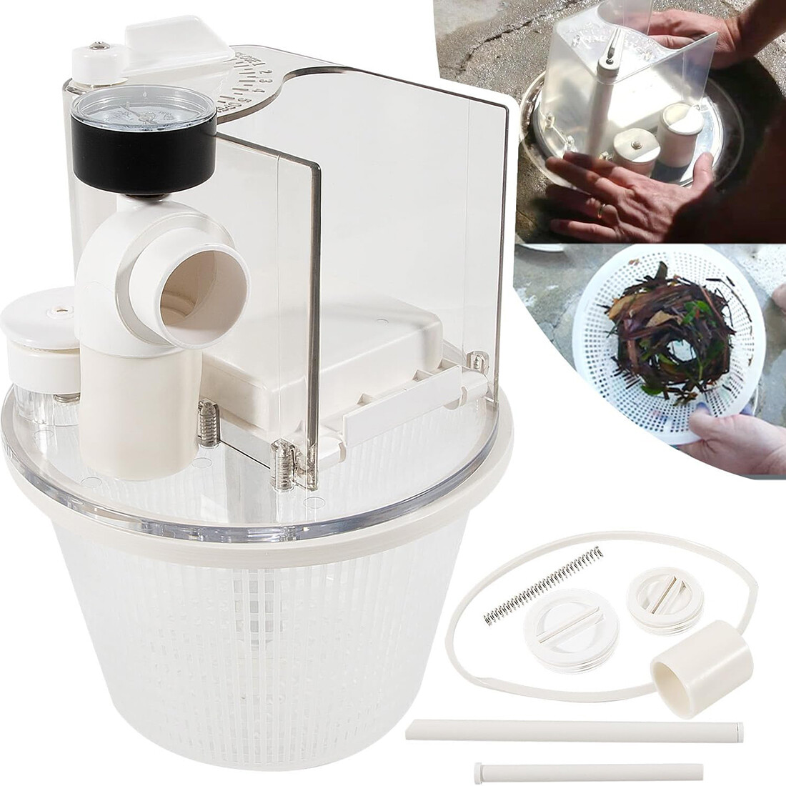 R211100 Vac-Mate Pool Cleaner Dispenser Box, Multi-Function Vacuum Skimmer gallery