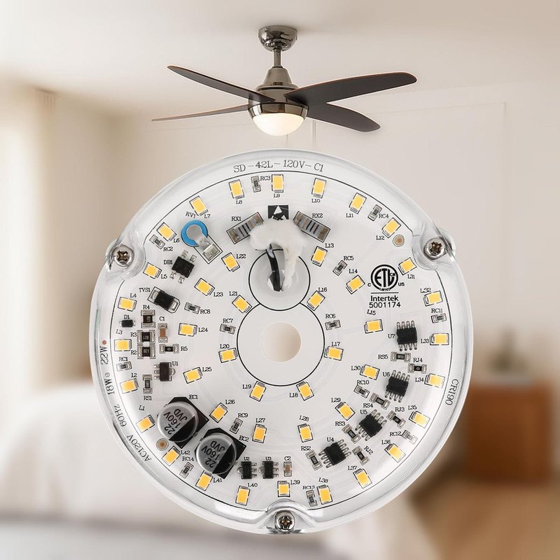 SATZOL 4" Ceiling Fan LED Light Replacement, 120V 2200LM 90Ra Dimmable Ceiling F gallery