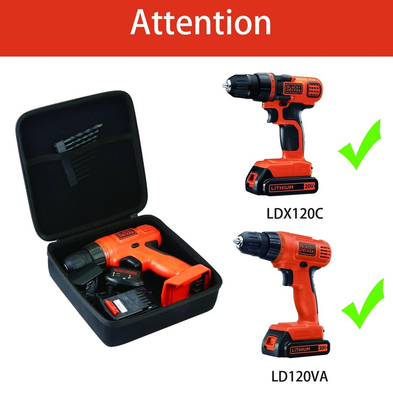 Khanka Hard Storage Case replacement for BLACK+DECKER LDX120C/LD120VA Cordless gallery