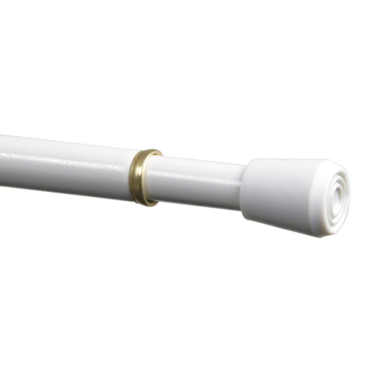 Mainstays Adjustable Spring Tension Curtain Rod 28-48 in White 7/16 Steel gallery