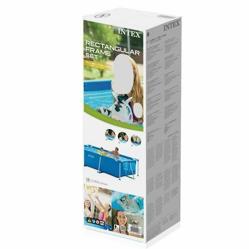Intex 8.5ft x 26in Rectangular Frame Above Ground Backyard Swimming Pool NEW gallery