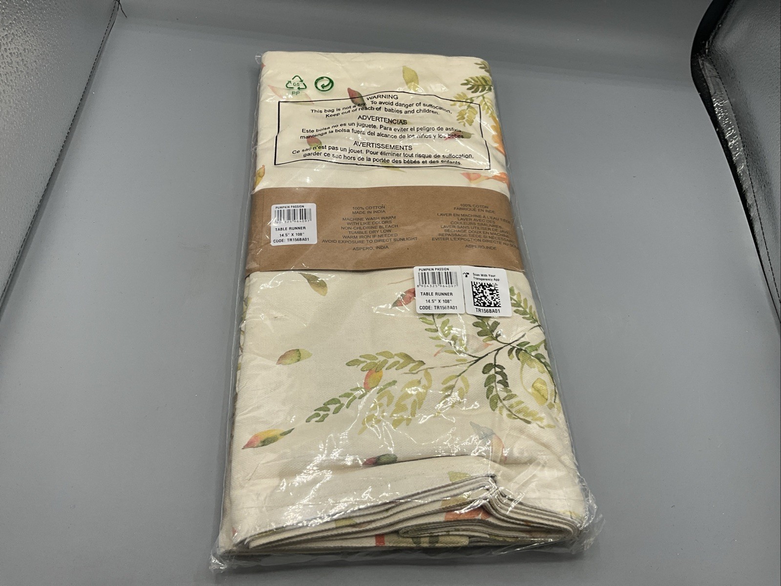Maison d’Hermine Table Runner 14.5" x 108" 100% Cotton Pumpkin Passion NEW Seale gallery