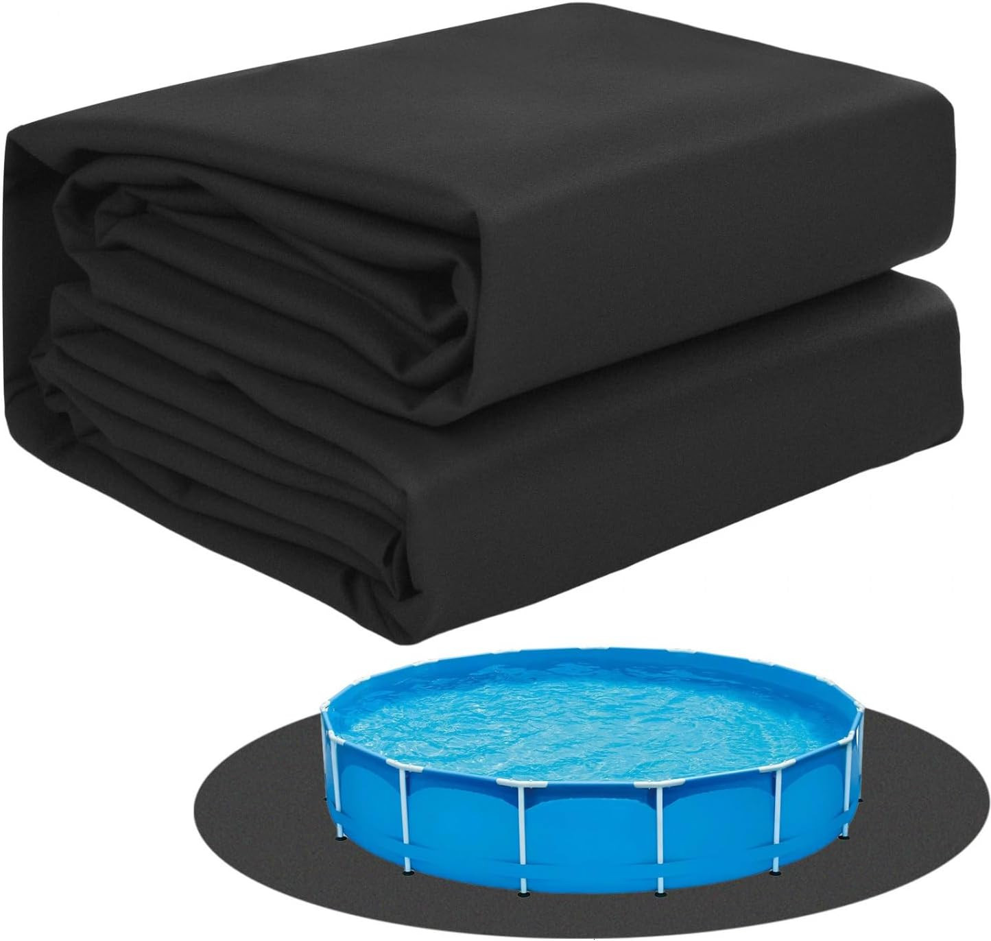 18 FT Pool Pad for above Ground Pools, round Pool Liner Pad under Pool Mat for a gallery