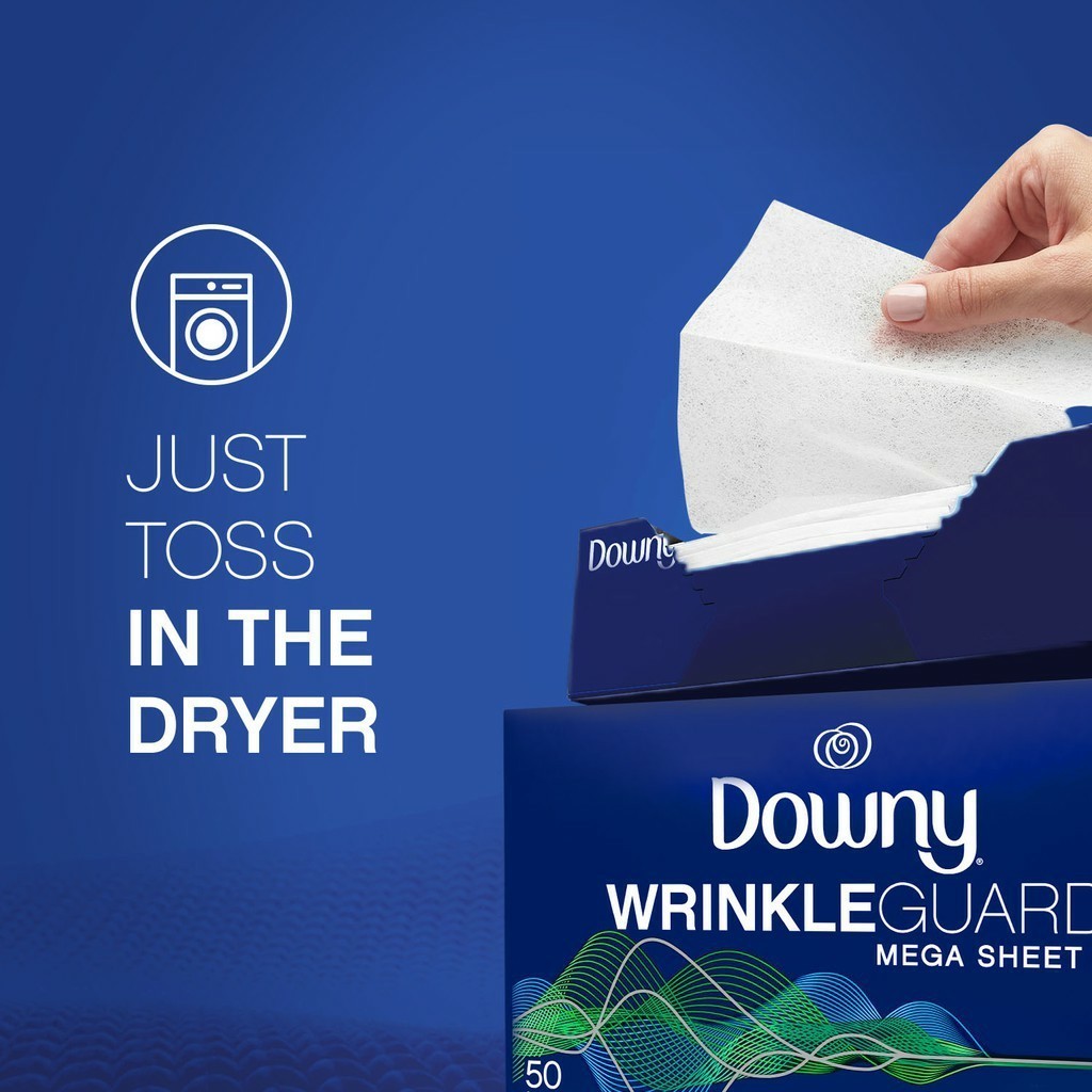Downy WrinkleGuard Dryer Mega Sheets Fresh 80 Count 3X's Wrinkle Relaxer Guard gallery