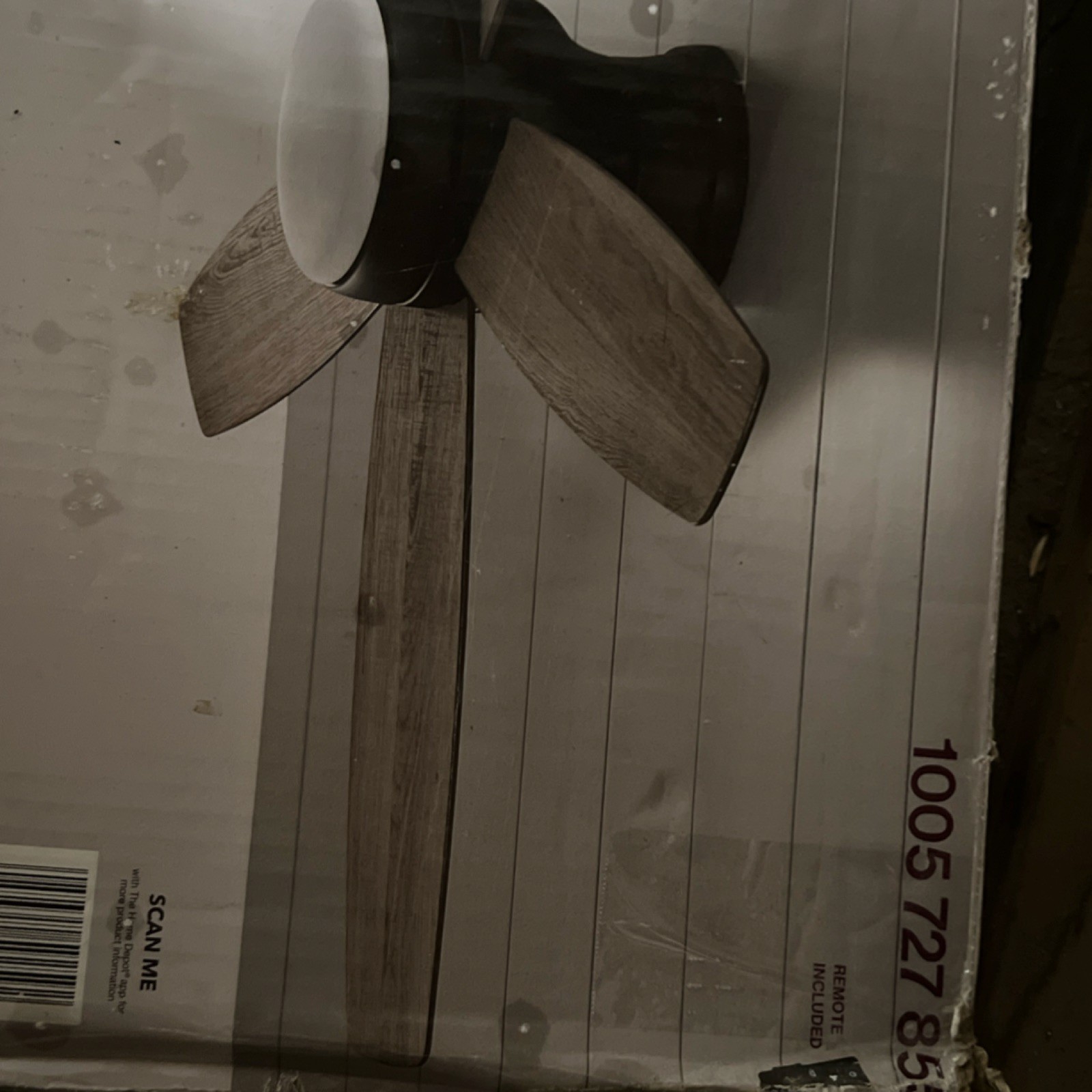 Home Decorators Ashby Park 52" Ceiling Fan LED Remote Gray Oak Matte Black gallery