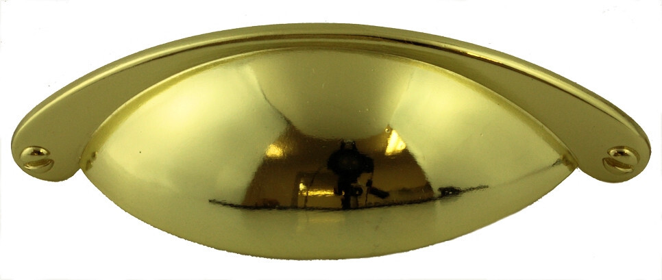 (5 Pack) 2-1/2 inch Country Store Cup Pull Polished Brass gallery