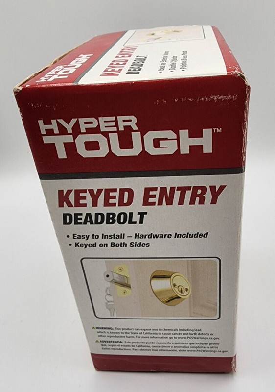 Hyper Tough* Keyed Entry DeadBolt*Double Cylinder*ANSI Grade 3*Brand New In Box gallery
