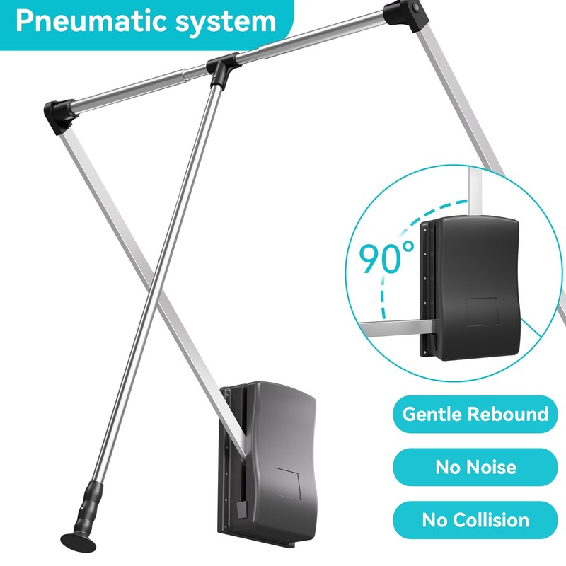 Pull Down Closet Rod 21"26", Adjustable Side Mounted Closet for Kitchen Bedro... gallery