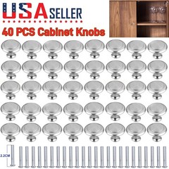 40PCS Brushed Nickel Cabinet Knobs Drawer Pulls Stainless Steel Kitchen Hardware