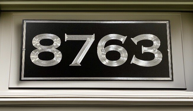 Engraved Personalized Custom House Home Number Street Address Metal 12x5 Sign gallery