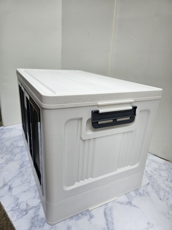Folding Storage Box With Lid-Stackable & Collapsible With Magnetic Doors gallery