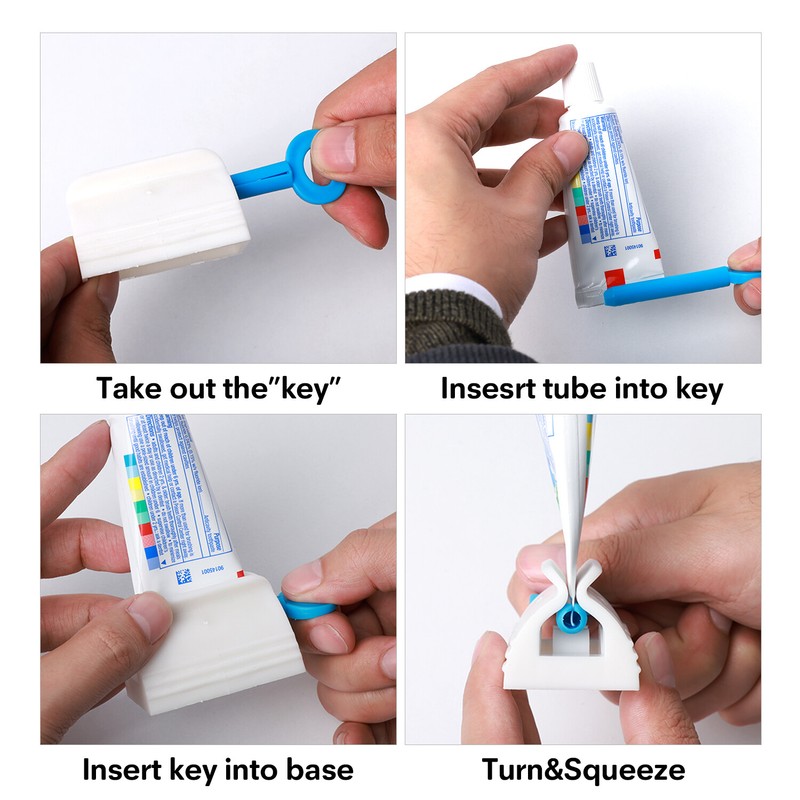 Rolling Toothpaste Tube Squeezers Toothpaste Dispenser Seat Holder 2/3/4/6 PCS gallery