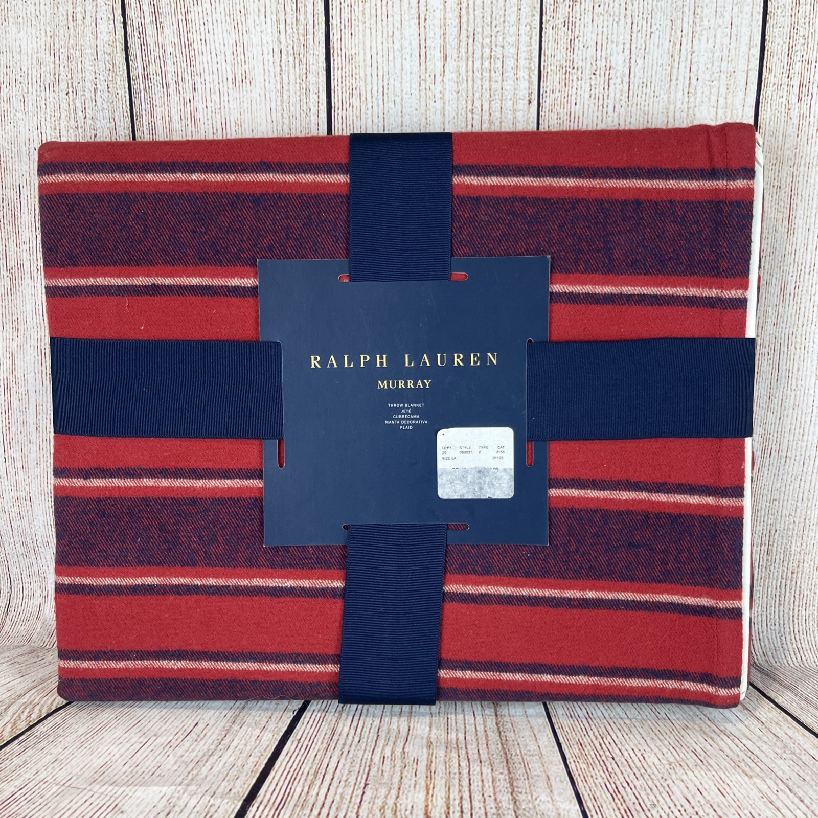 $300 Ralph Lauren Navajo Murray Rustic Stripe ThrowBlanket 54"x 72" NEW gallery