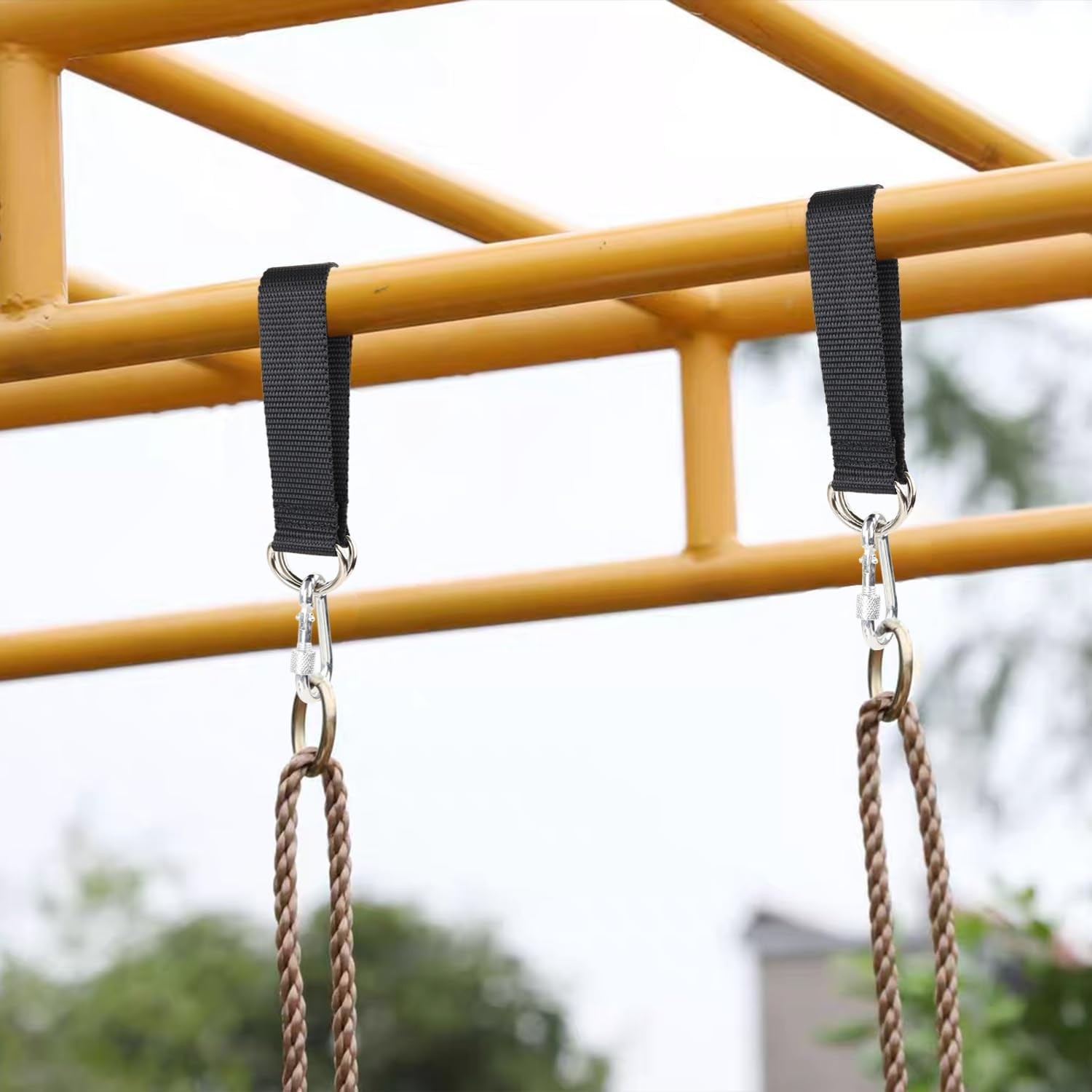 Outdoor Tree Swing Straps Hanging Kit - 2 Pack with Carabiners, 26cm/10 gallery