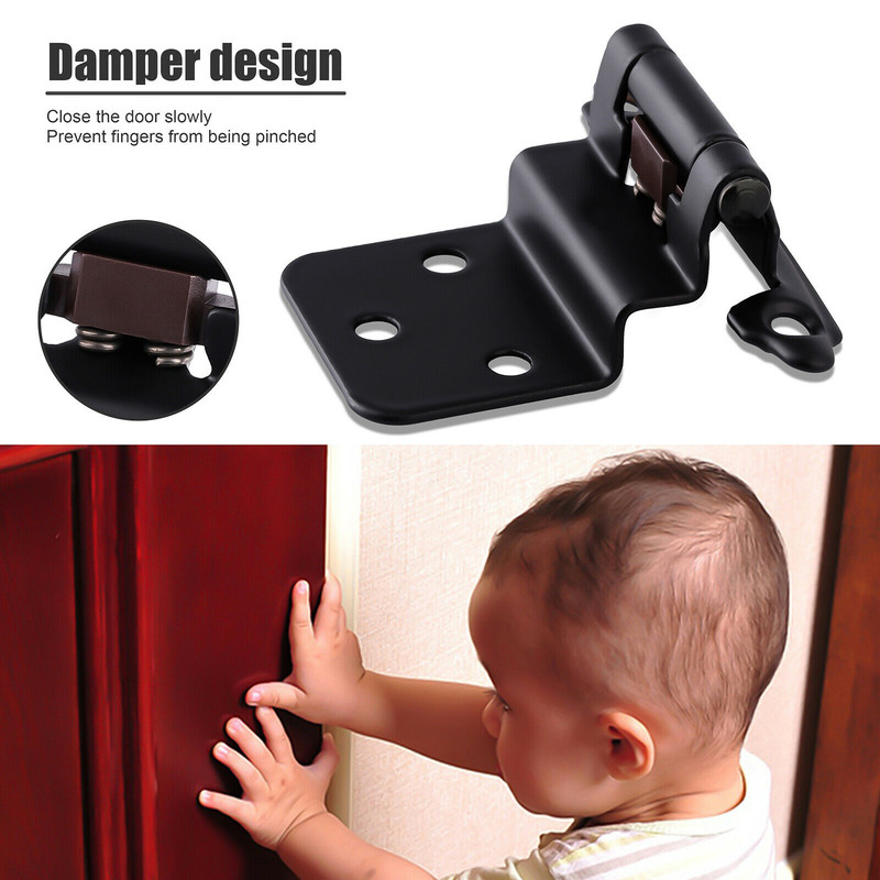 3/8" Inset Offset Kitchen Cabinet Doors Hinges Self Closing Face Mount Lot gallery