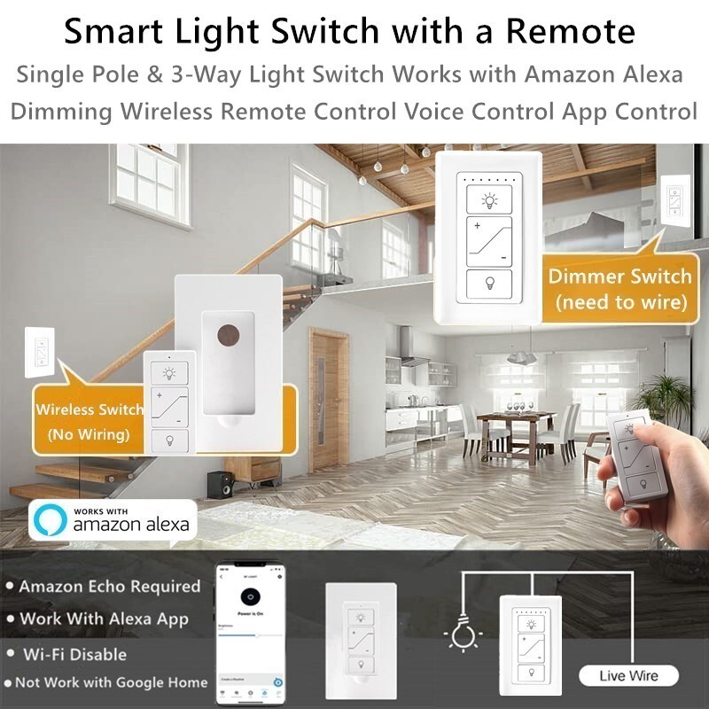 USED Smart Dimmer Switch with Remote Dimmable Voice Control Work with Alexa gallery