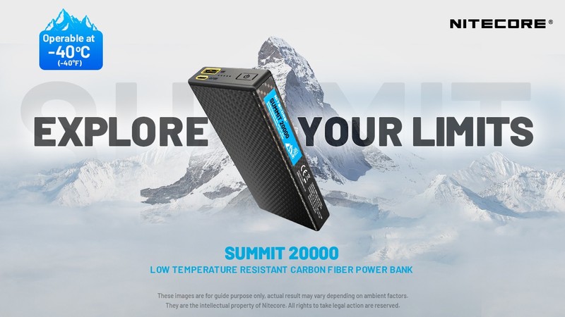 Nitecore - SUMMIT 20000 - Low Resistant Carbon Fiber Power Bank... gallery