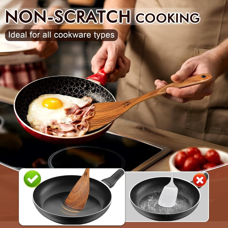 Wooden Cooking Utensils Set 6 Pcs Kitchen Spoons Spatula Wooden Utensils gallery
