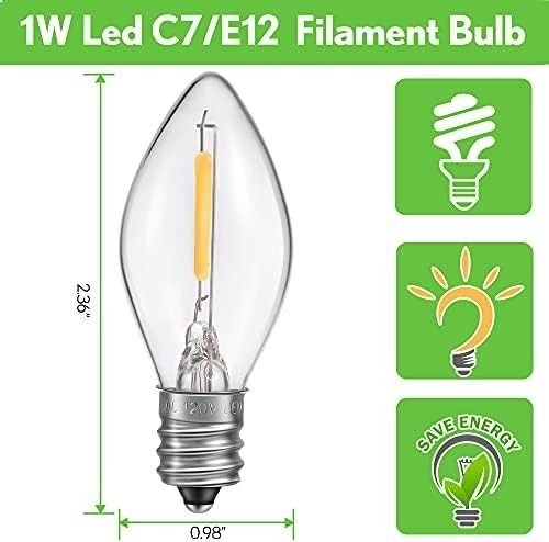 2 Pieces Accessory Cord with One LED Light Bulb Lamp Kit, 6Ft Christmas Village gallery