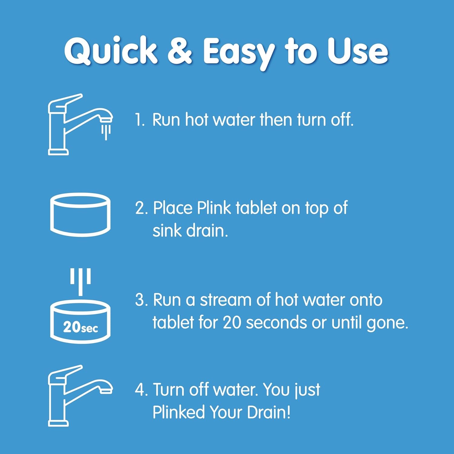Plink Fizzy Drain Cleaner Freshener Tablets Deodorizer Stops Clogs Odors Sink gallery