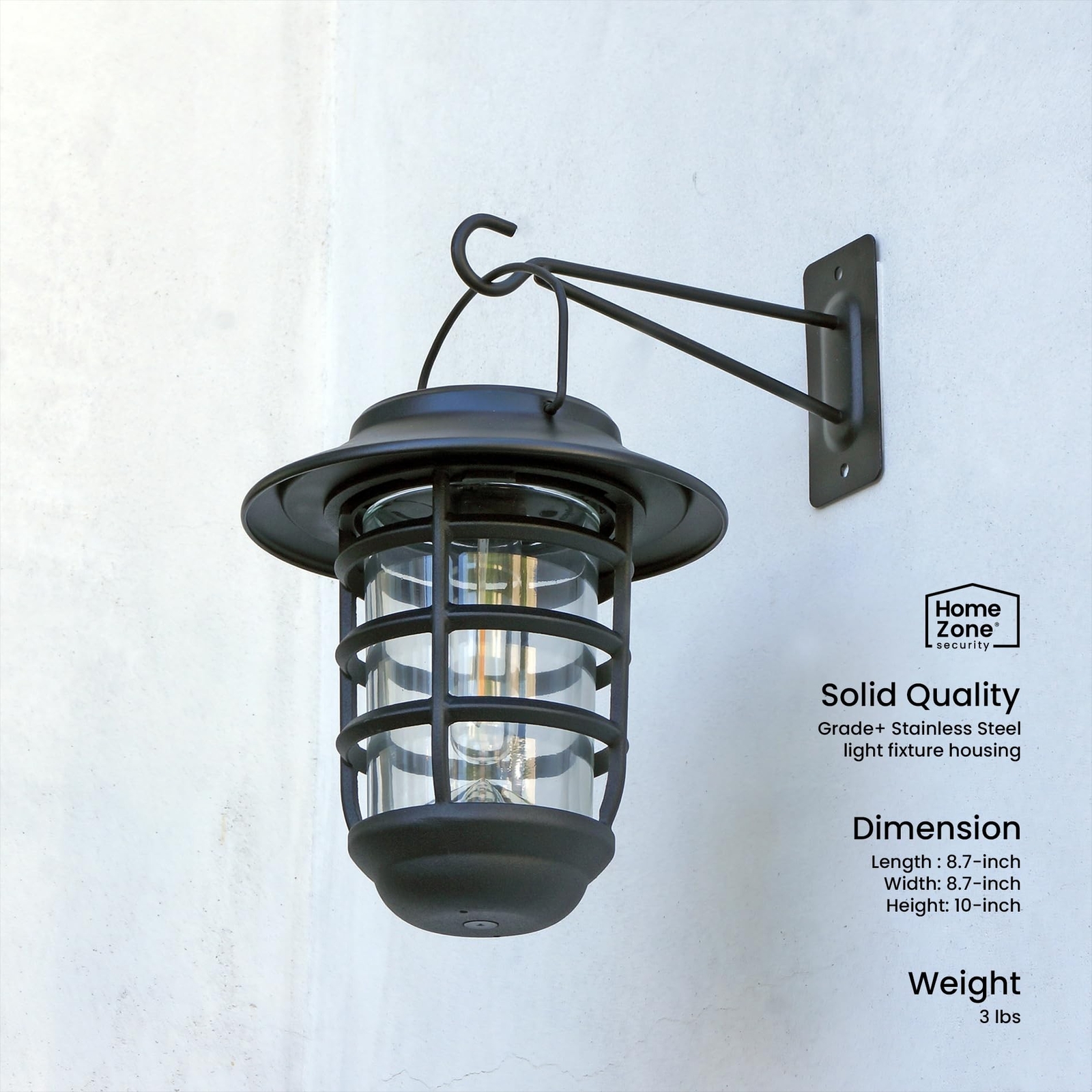 Home Zone Security 2-Pack Solar Wall Hanging Lights LiFePO4 Battery 3000K War... gallery