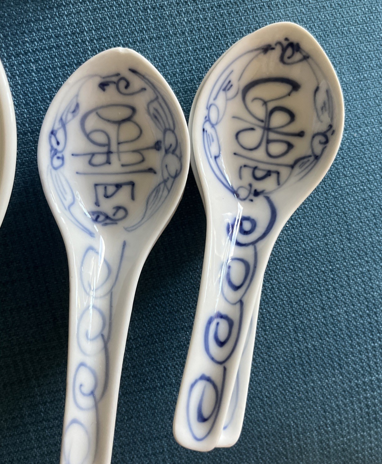 Boston Warehouse Canton Express DoubleHappiness Porcelain Rice/soup Bowls/spoons gallery