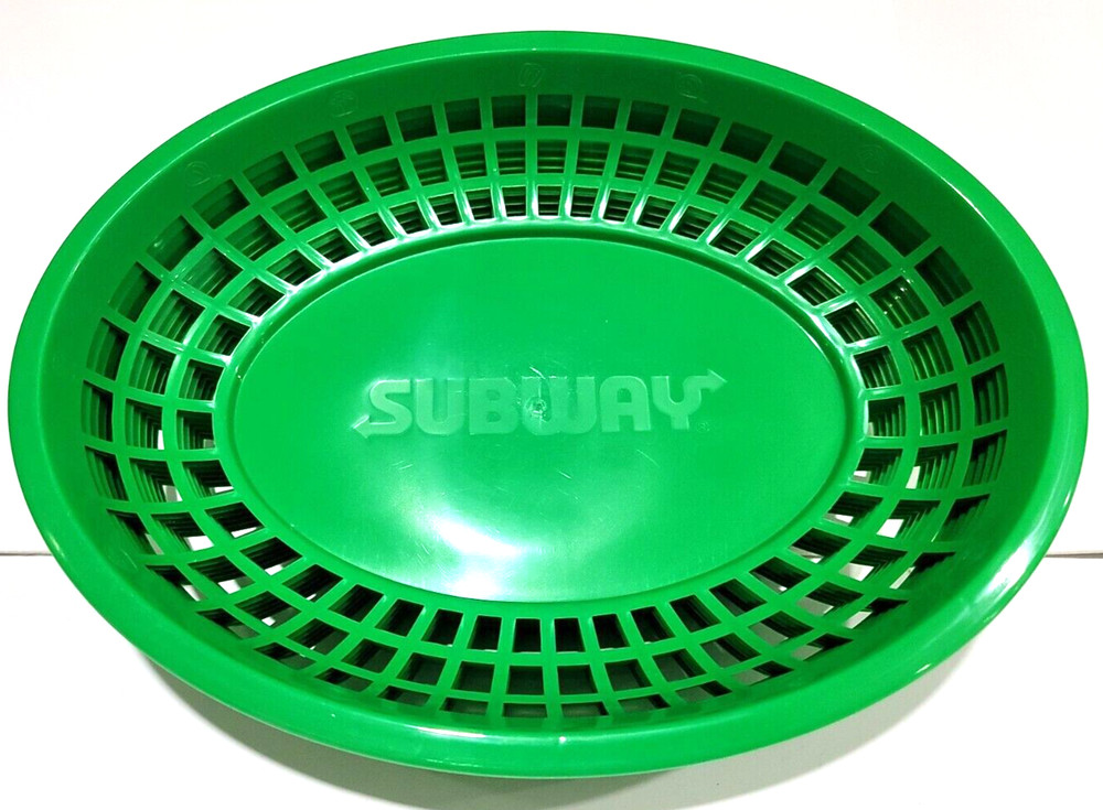 12Pack Plastic Picnic Style Serving Trays Reusable Subway Fast Food Baskets