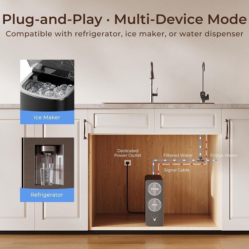 V6 PRO 9-stage Reverse Osmosis System, 600 GPD RO Tankless Water Filter System gallery