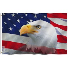 Anley Fly Breeze 3×5 Ft US Bald Eagle Decorative Flag Patriotic Bald Eagle Flags