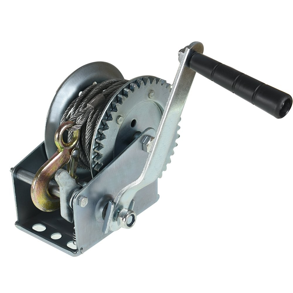 1200lbs Hand Winch 4.0mm*10m rope high carbon steel for Trailer, Boat or ATV gallery