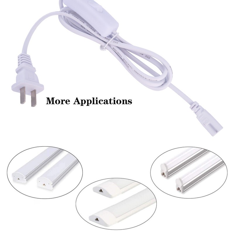 3PCS 5FT POWER CABLE With Switch For T8 T5 Integrated LED Tube Light Replacement gallery