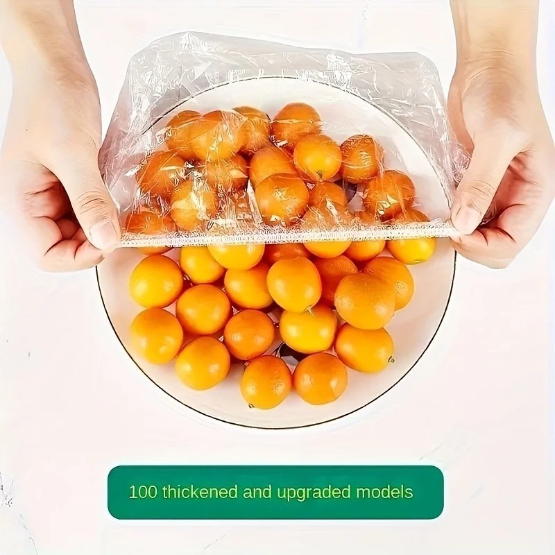 100pcs Reusable Elastic Food Covers Stretch Bowl Plate Wrap Plastic Seals gallery