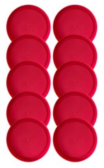 10 Replacement Lids for Pyrex 4-CUP Storage Cover 6″ Container 7201-PC RED