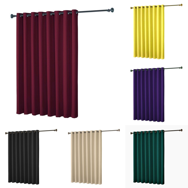 Thermal Insulated Window Treatment Curtain 14 Silver Grommets Energy-Efficient gallery