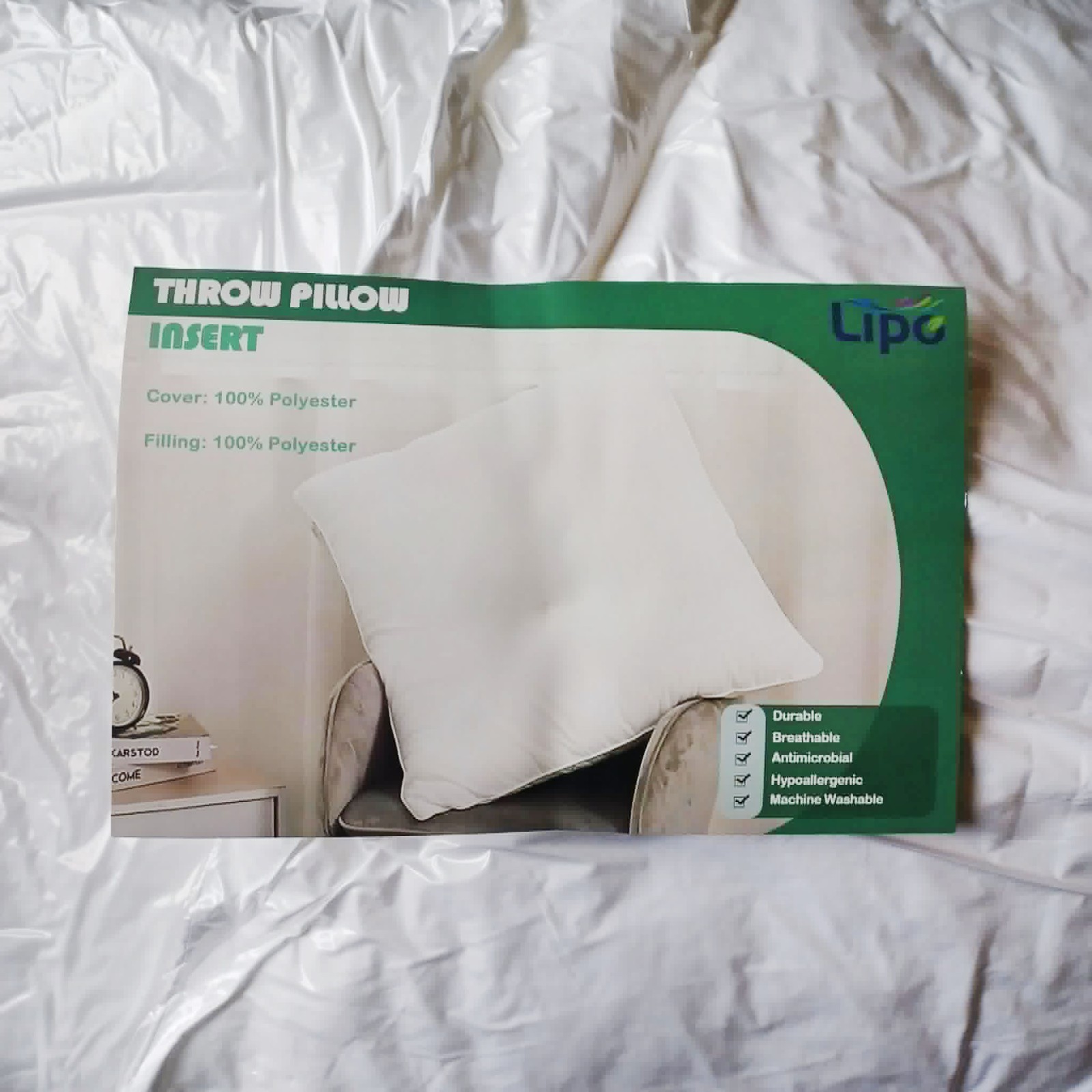 Lipo Pillow Throw Pillow Insert Form Inserts Pack of 2 20" x 20" gallery