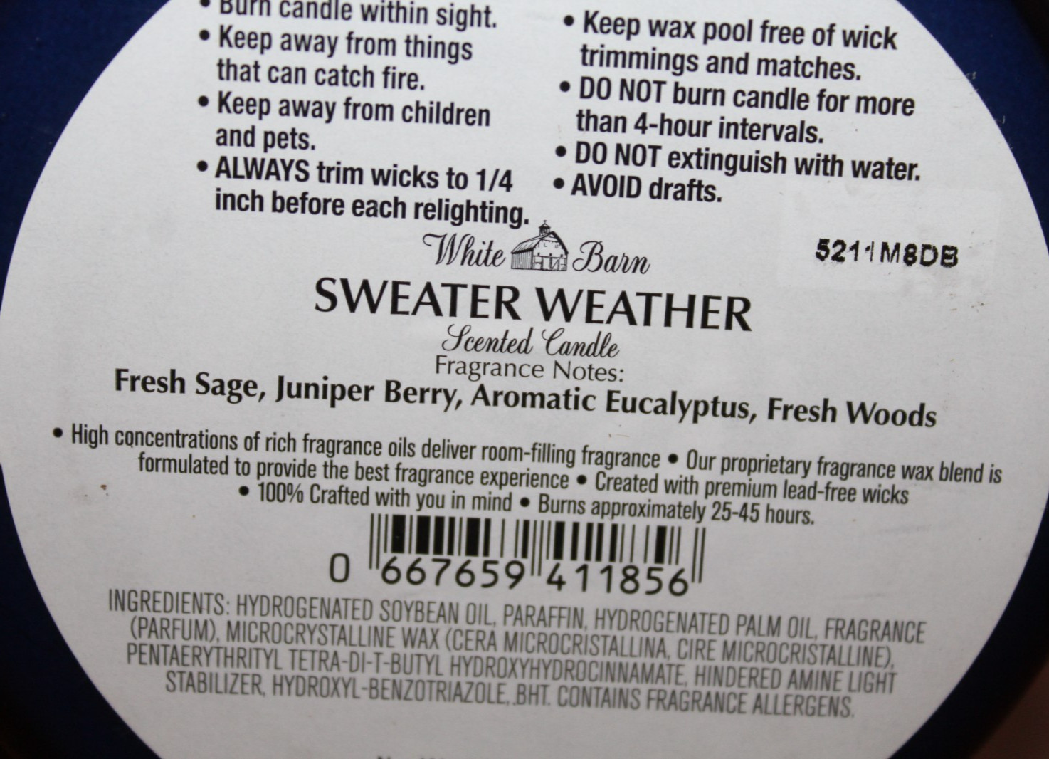 BATH & BODY WORKS 3 WICK 14.5 OZ SWEATER WEATHER New! gallery