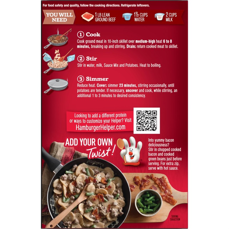 12 Pack Hamburger Helper Potatoes Stroganoff Family Meal Easy Cook 5 Ounce gallery