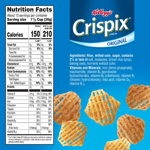 Kellogg's Crispix Cold Breakfast Cereal, 8 Vitamins and Minerals, Family Size, O gallery
