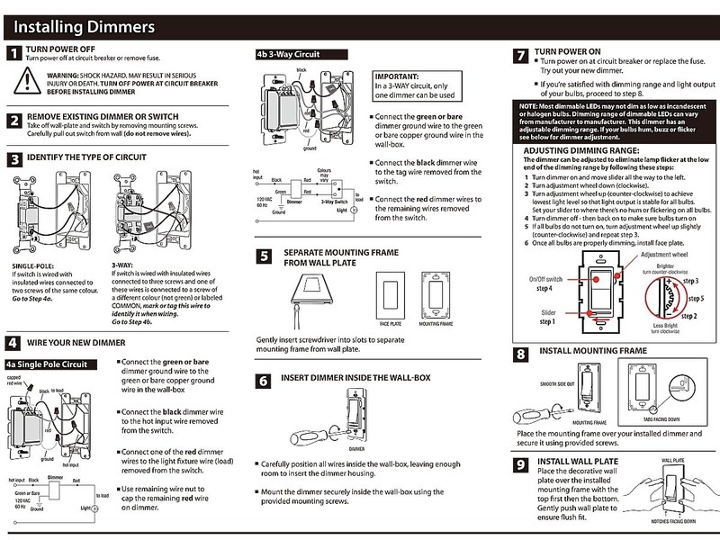 Wall Mount Dimmer Switch with Paddle Button for LED and Incandescent Bulbs gallery