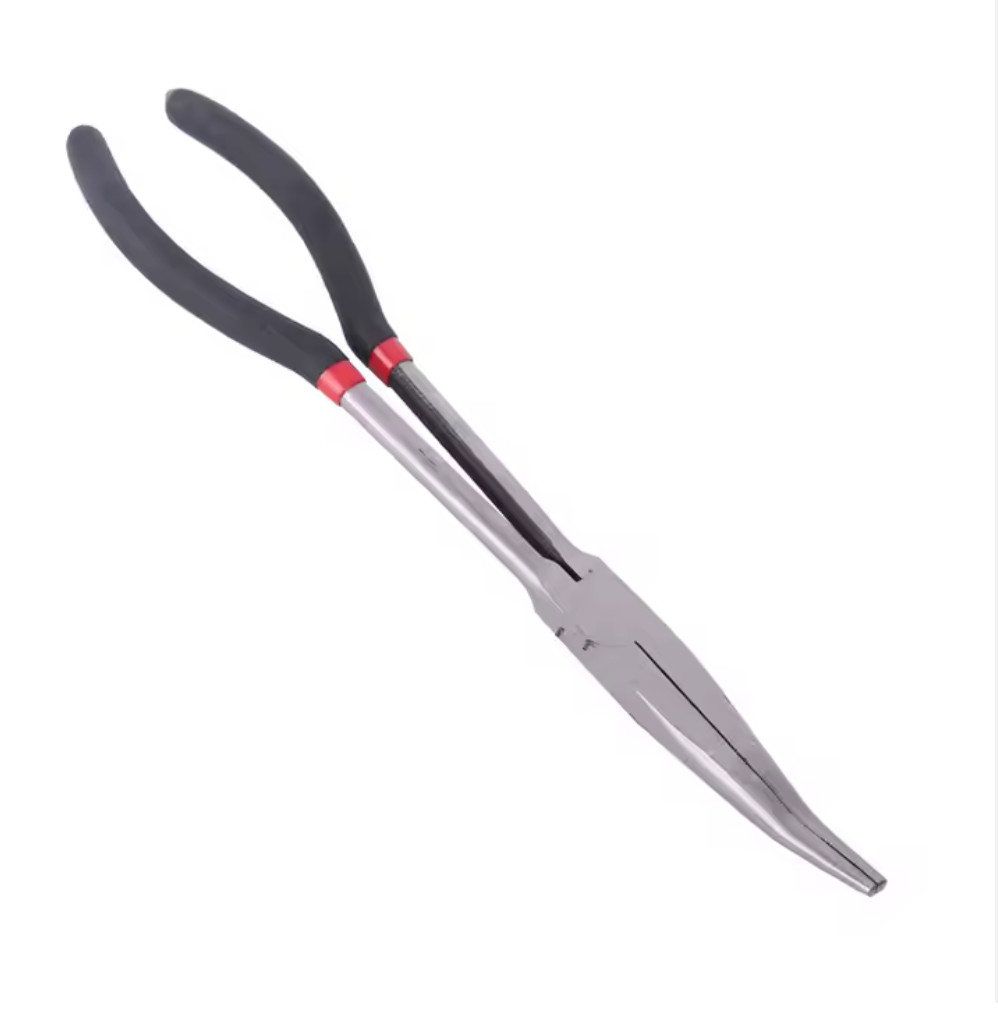 11in 25° Bend Long Reach, 60mm Max Opening, Extended Needle Nose Disconnect Plie gallery