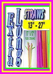 EXTRA, EXTRA LONG STRAWS!! 13″, 15″, 17″, 17 1/2″, 18″, 19 1/4″, 24″, 27″.