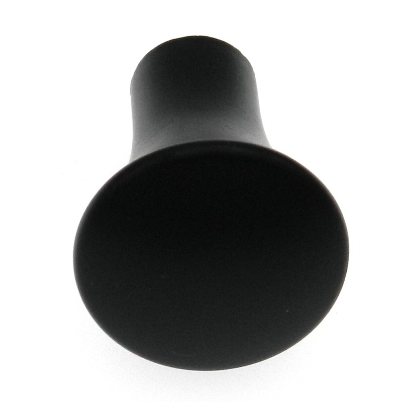 Warwick Contemporary Black 1" Solid Smooth Round Cabinet Knob Pull DH1026BL gallery