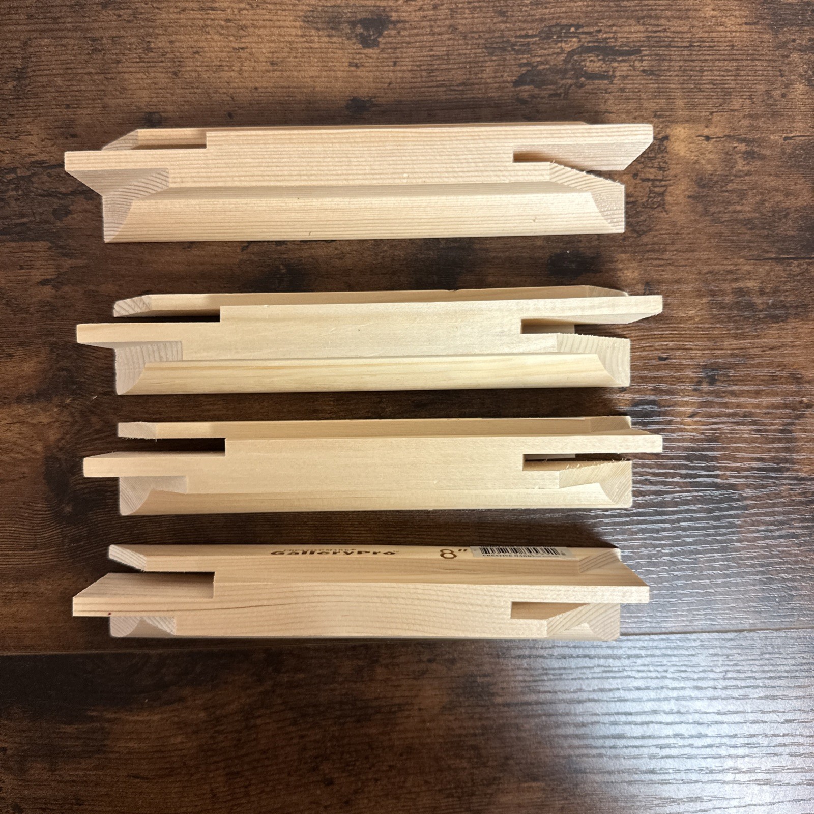 Gallery Pro 8” Gallery Style Stretcher Bar Creative Mark Wood New Lot Of 4 gallery