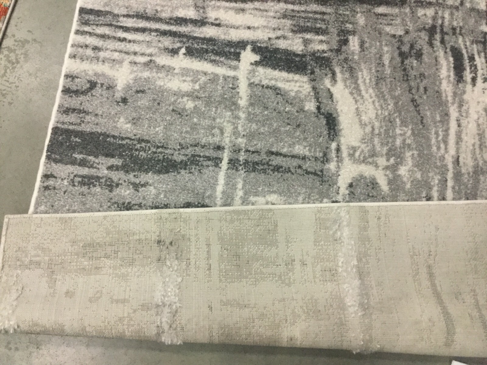 IVORY / GREY 6' X 6' Square Stained Rug, Reduced Price 1172648583 ADR133C-6SQ gallery