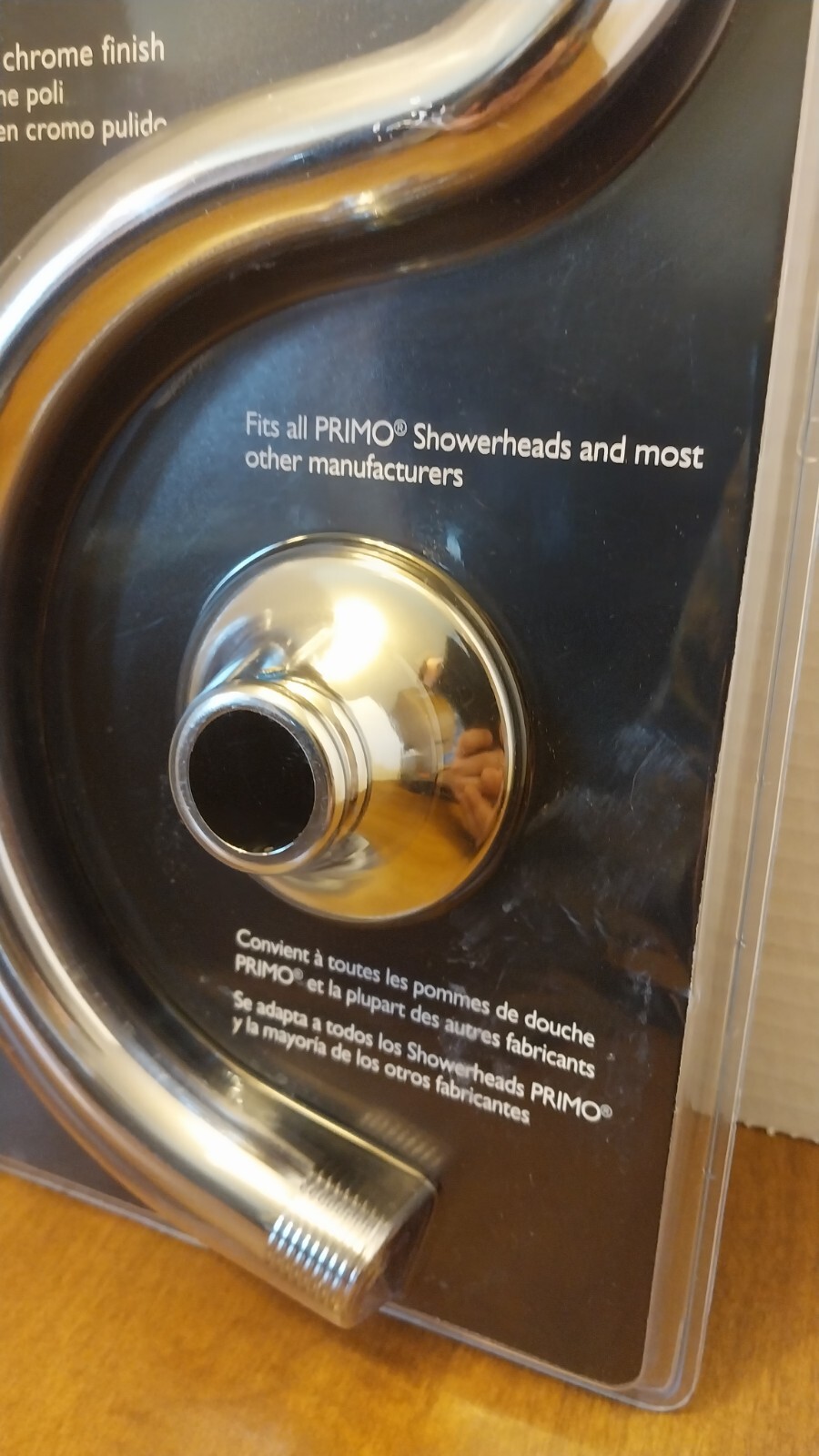 New! Jacuzzi Primo S-Type Shower Arm & Flange - Polished Chrome Finish - 516787 gallery