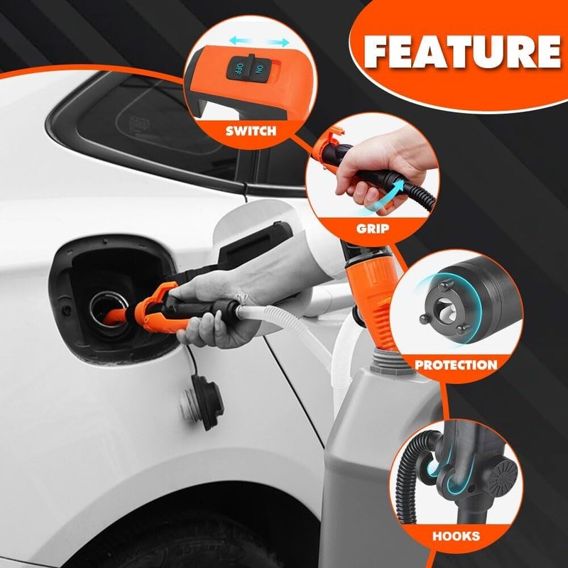 2Pack Portable Transfer Pump Battery Operated Electric Pump Gas Transfer 2.4 GPM gallery