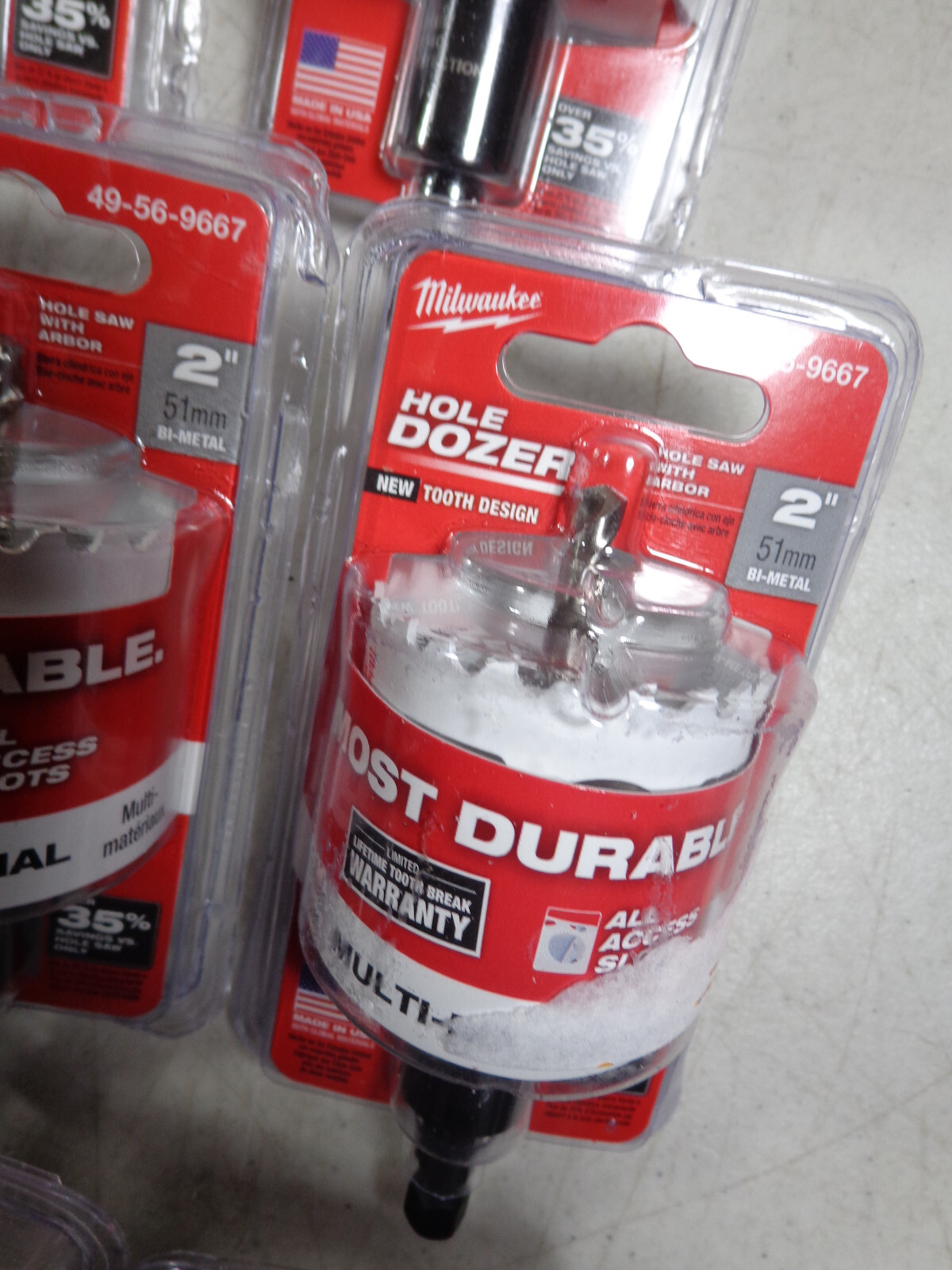 Milwaukee 49-56-9667 2 in. Dozer Bi-Metal Hole Saw drill w/3/8 in. Arbor LOT 11 gallery
